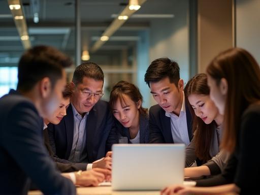 Tower View Ticketing & Tours diverse team collaborating in Kuala Lumpur office
