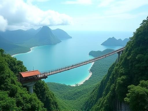 Panoramic view from Langkawi Sky Bridge and Cable Car