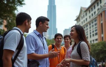 Knowledgeable guide leading a tour in Kuala Lumpur